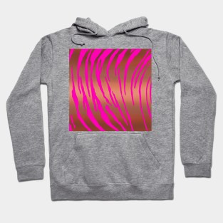 Metallic Tiger Stripes Pinks Hoodie